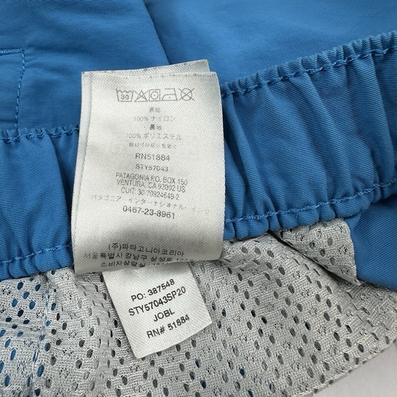 Patagonia‎ Barely Baggies Shorts Women Small Blue Drawstring Nylon Lined 2.5in - Picture 9 of 14